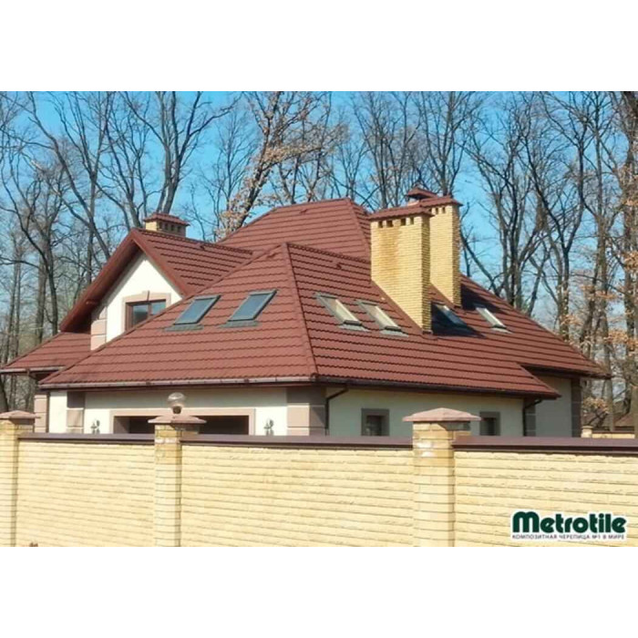 Композитна черепиця Metrotile Bond red