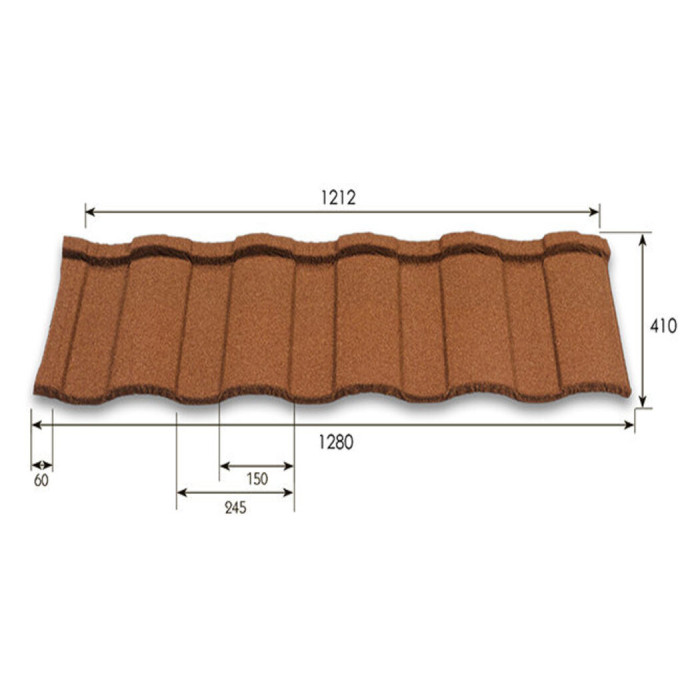Композитна черепиця Metrotile Roman graphite