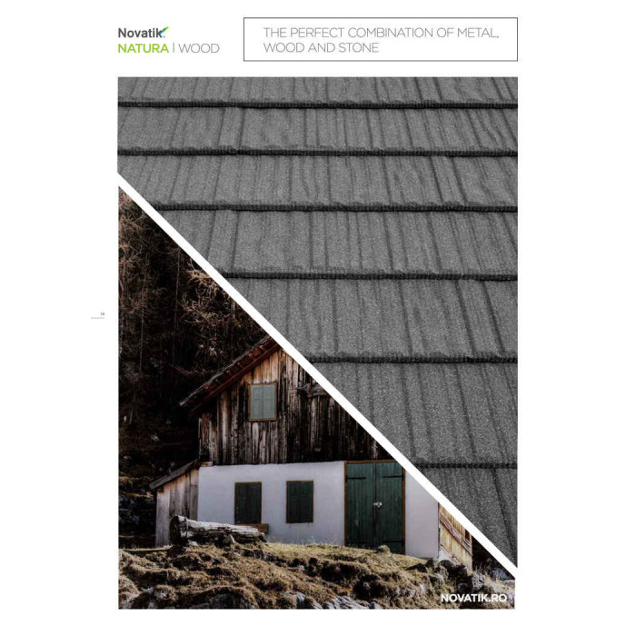 Композитна черепиця Novatik Natura Wood Graphite gray